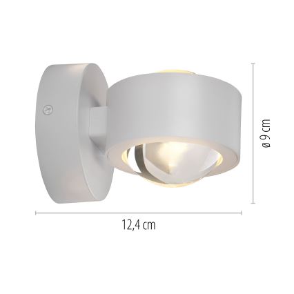 Schöner Wohnen 19331-16 - LED nástenné svietidlo CHIA 2×LED/2 W/230 V biela