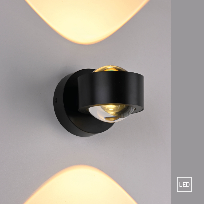 Schöner Wohnen 19331-18 - LED nástenné svietidlo CHIA 2xLED/2W/230V čierne