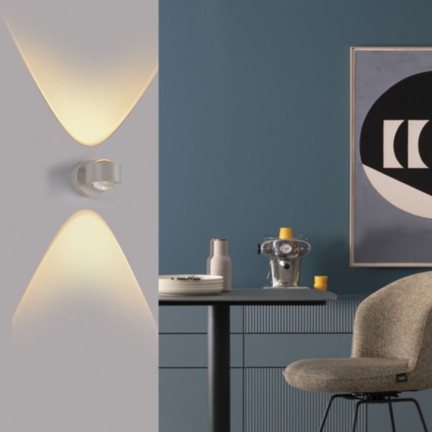 Schöner Wohnen 19331-39 - LED nástenné svietidlo CHIA 2xLED/2W/230V sivá