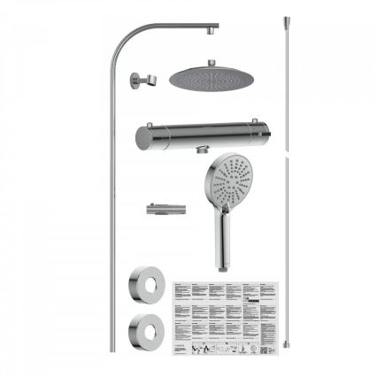 Schütte 60046 - Sprchový set s termostatickou batériou MADURA FRESH, lesklý chróm
