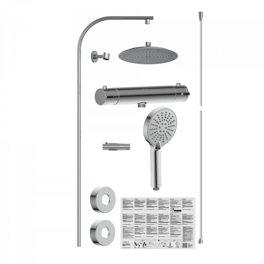Schütte 60046 - Sprchový set s termostatickou batériou MADURA FRESH, lesklý chróm