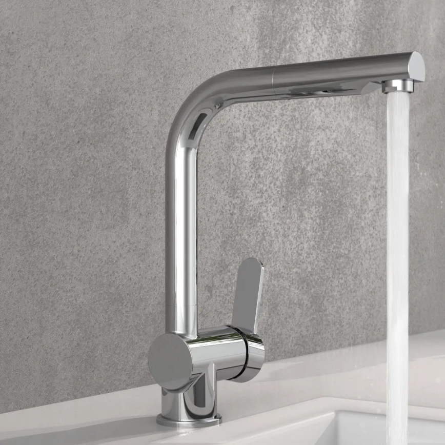 Schütte 79700 - Drezová batéria LONDON s vysúvacou sprchou, lesklý chróm