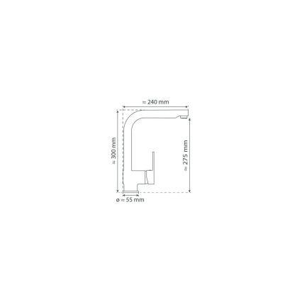 Schütte 79700 - Drezová batéria LONDON s vysúvacou sprchou, lesklý chróm
