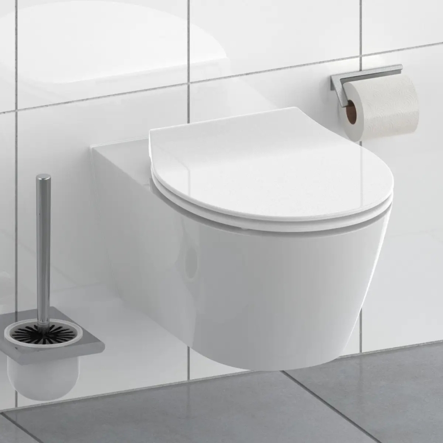 Schütte 82700 - WC sedadlo SLIM WHITE SoftClose z duroplastu
