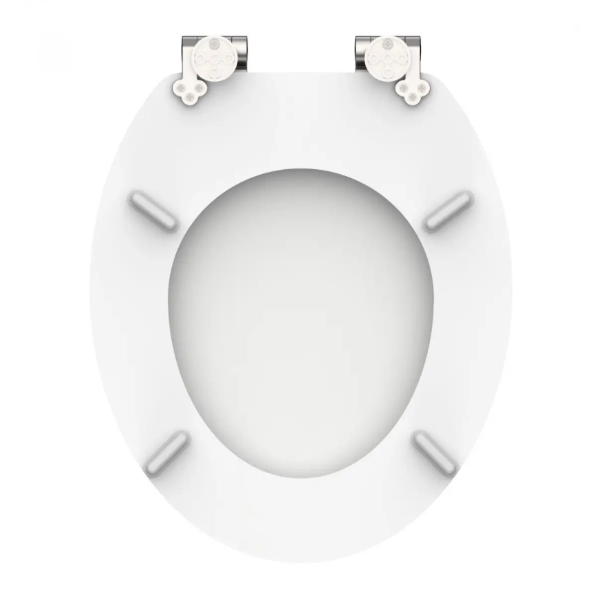 Schütte 84100-A - WC sedadlo, biele, s tichým zatváraním, MDF