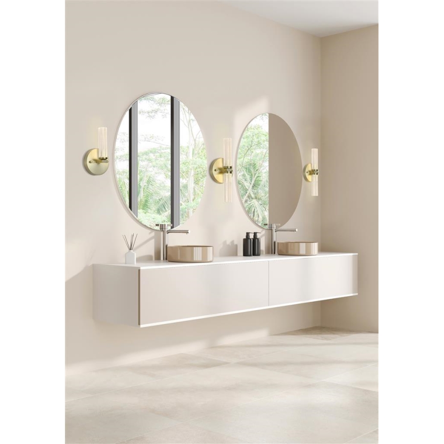 Searchlight - stmievateľné kúpeľňové nástenné svietidlo ABERDEEN LED/7W/230V IP44 mosadz