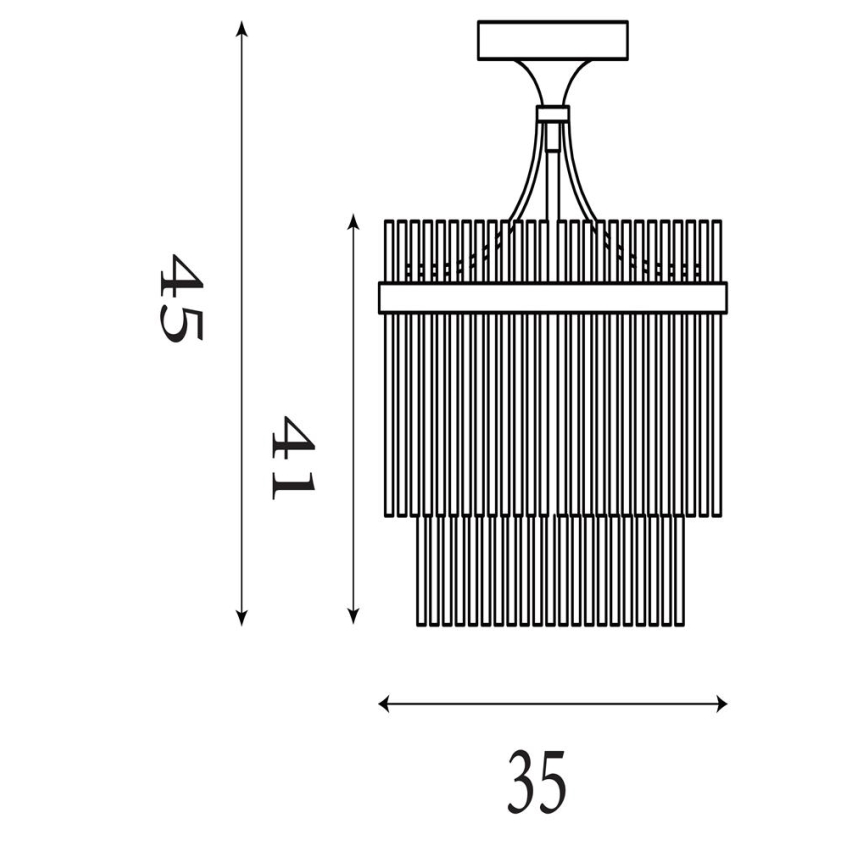Searchlight - Prisadený luster LARA 3xE27/60W/230V