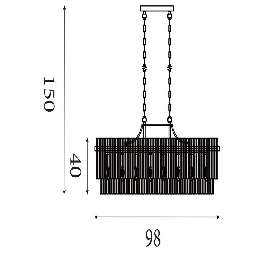 Searchlight - Luster na reťazi LARA 8xE14/60W/230V