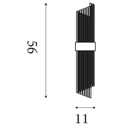 Searchlight - Nástenné svietidlo LARA 2xE14/60W/230V