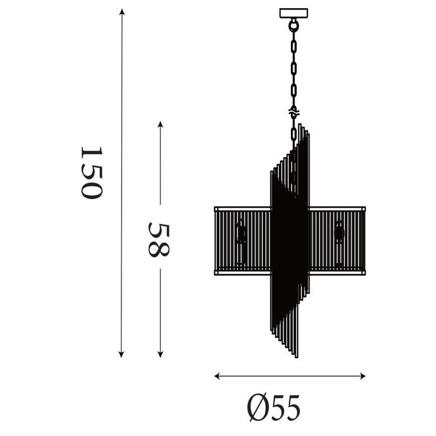Searchlight - Luster na reťazi LARA 6xE14/60W/230V