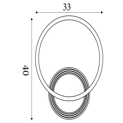 Searchlight - LED stmievateľné stropné svietidlo CONTOUR LED/24W/230V 3000K