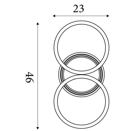 Searchlight - LED stmievateľné stropné svietidlo CONTOUR LED/24W/230V 3000K