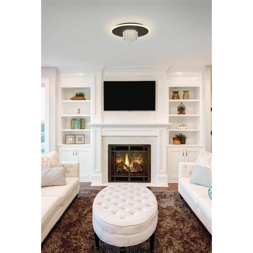 Searchlight - stmievateľné LED stropné svietidlo DELUGE LED/20W/230V priemer 31,5 cm čierne