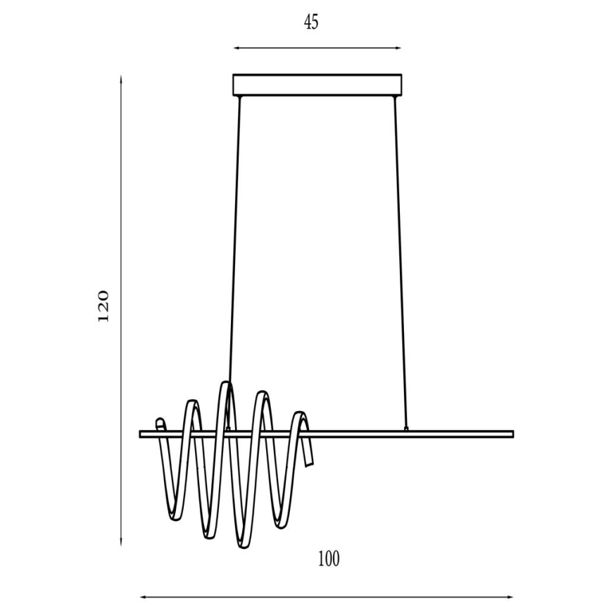 Searchlight - LED stmievateľný luster na lanku SWORD LED/40W/230V 3000K