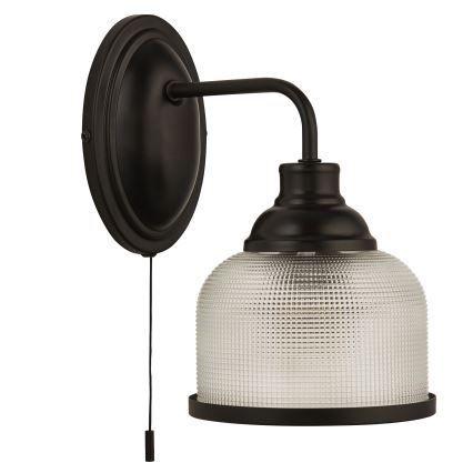 Searchlight - Nástenná lampa BISTRO 1xE27/60W/230V čierna