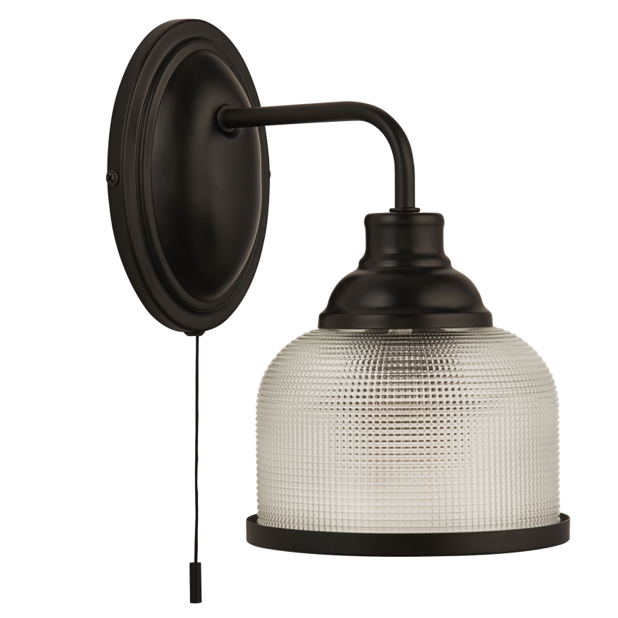 Searchlight - Nástenná lampa BISTRO 1xE27/60W/230V čierna