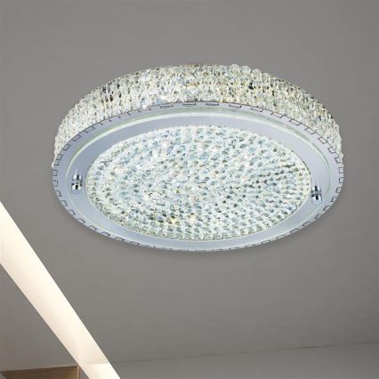 Searchlight - LED Stropné svietidlo FLUSH LED/24W/230V pr. 40 cm chróm