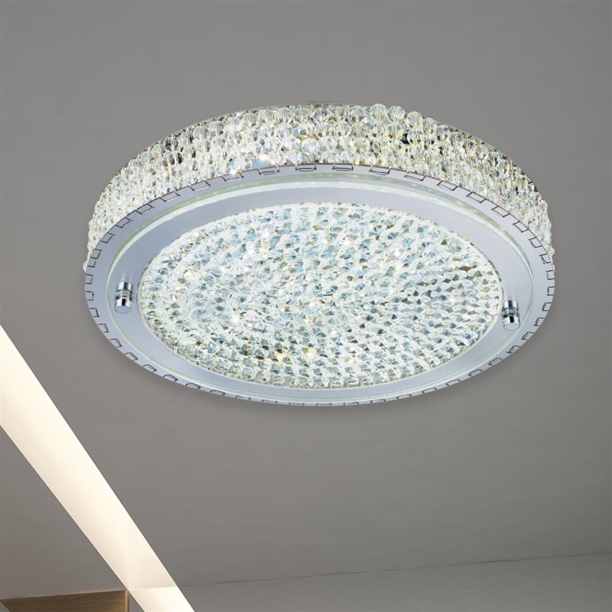 Searchlight - LED Stropné svietidlo FLUSH LED/24W/230V pr. 40 cm chróm