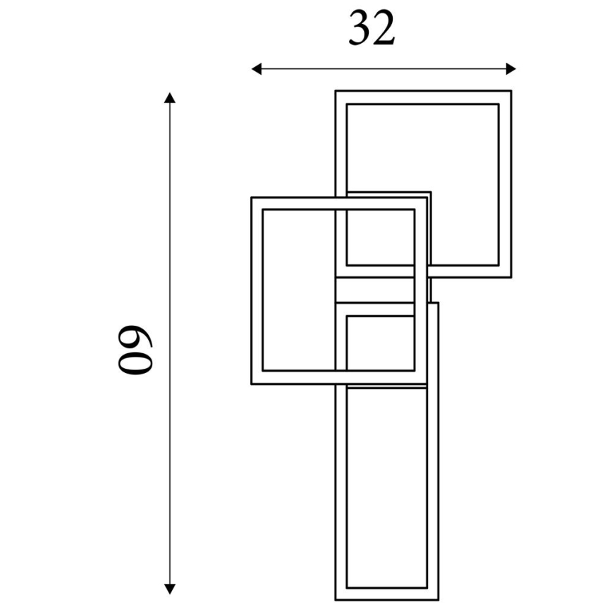 Searchlight - LED stmievateľné stropné svietidlo WALL ART II LED/30W/230V 32x60 cm