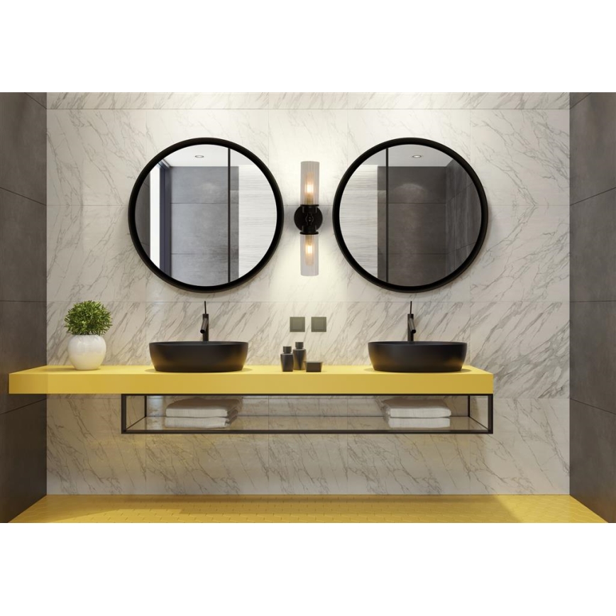 Searchlight - Nástenné svietidlo IMPERIAL 2xG9/33W/230V čierne