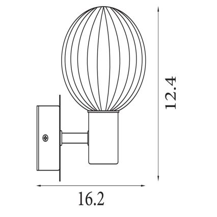 Searchlight - Nástenné svietidlo LUMINSPHERE 1xG9/7W/230V mosadz