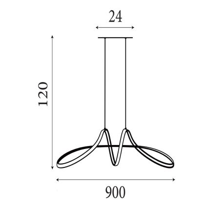 Searchlight - LED stmievateľný závesný luster MAISIE LED/41W/230V