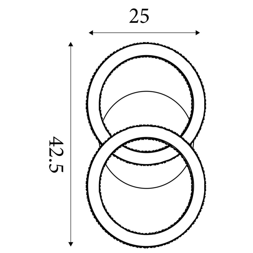 Searchlight - LED Stmievateľné stropné svietidlo SPECS LED/24W/230V 3000K 25x42,5 cm
