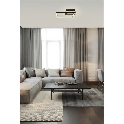 Searchlight - stmievateľné LED stropné svietidlo QUADRATE LED/24W/230V 36x36 cm čierne