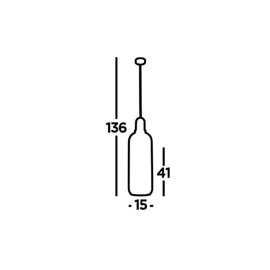 Searchlight - Luster na lanku PIPETTE 1xE27/60W/230V lesklá