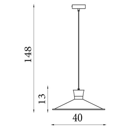 Searchlight - Luster na lanku BALHAM 1xE27/60W/230V