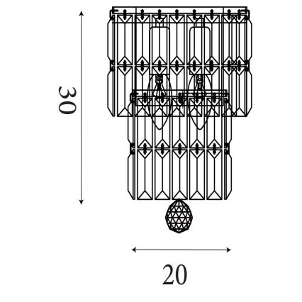 Searchlight - Kúpeľňové nástenné svietidlo EMPIRE 2xE14/7W/230V IP44