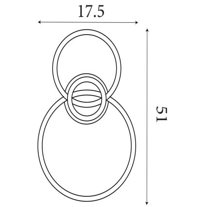Searchlight - stmievateľné LED stropné svietidlo TRIPLE LED/25W/230V