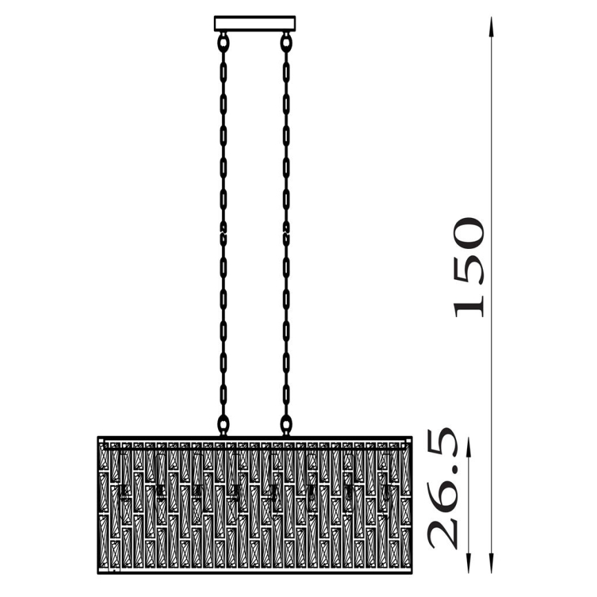 Searchlight - Luster na reťazi BIJOU 8xE14/40W/230V