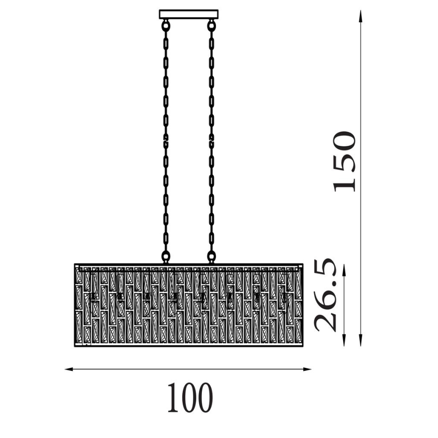 Searchlight - Luster na reťazi BIJOU 8xE14/40W/230V