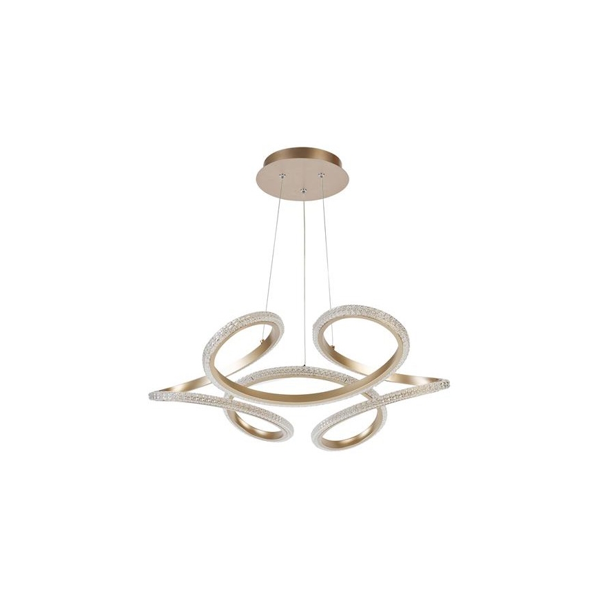 Searchlight - LED stmievateľný závesný luster na lanku DOODLE LED/40W/230V mosadz