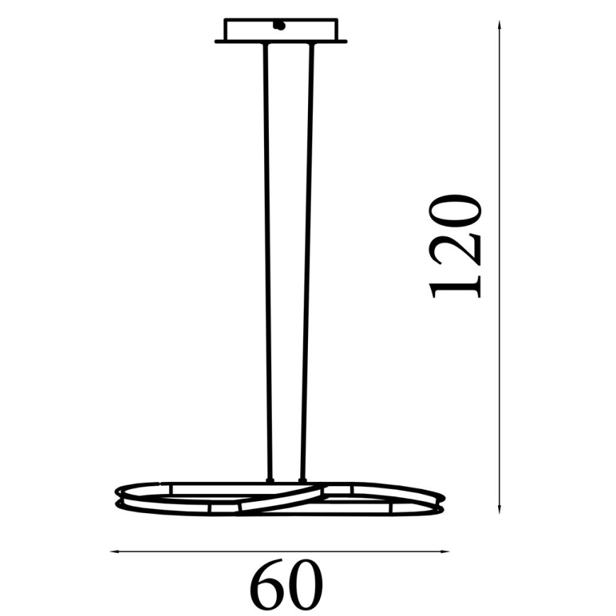 Searchlight - LED stmievateľný závesný luster na lanku DOODLE LED/40W/230V mosadz