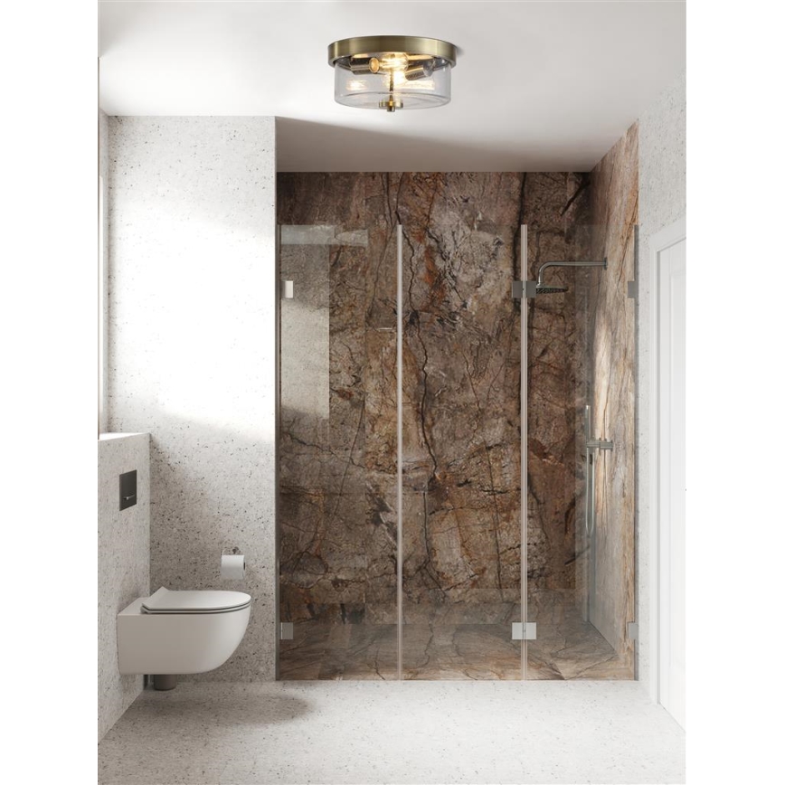 Searchlight - Kúpeľňové stropné svietidlo PRESTON 2xE27/60W/230V IP44 pr. 33 cm mosadz