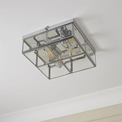 Searchlight - Stropné svietidlo FLUSH 2xE14/40W/230V lesklý chróm