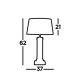 Searchlight - Stolná lampa PEDESTAL 1xE27/60W/230V čierna