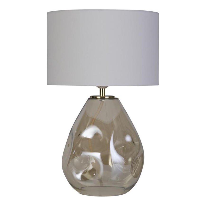 Searchlight - Stolná lampa DEVON 1xE27/60W/230V sivá/dymová