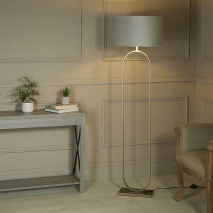 Searchlight - Stojacia lampa MODISH 1xE27/60W/230V sivá