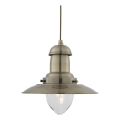 Searchlight - Luster na lanku FISHERMAN 1xE27/60W/230V mosadz