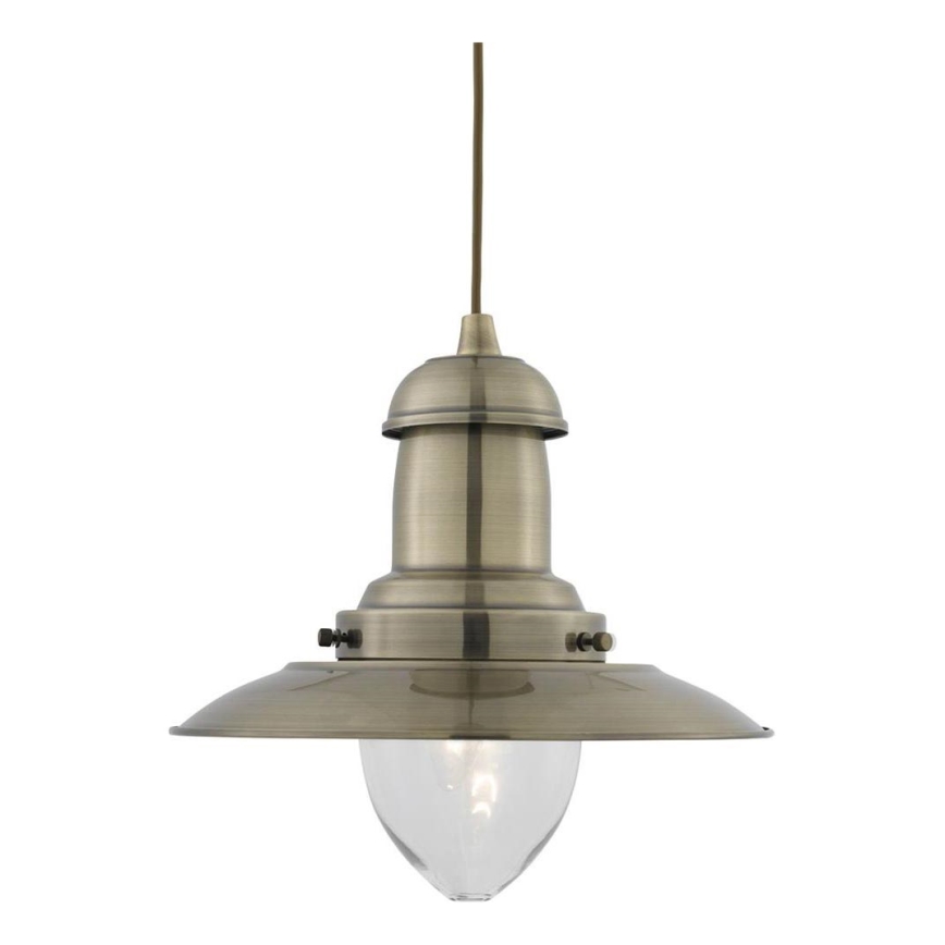 Searchlight - Luster na lanku FISHERMAN 1xE27/60W/230V mosadz