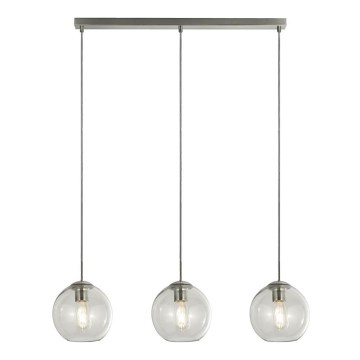 Searchlight - Luster na lanku PENDANT 3xE27/40W/230V matný chróm