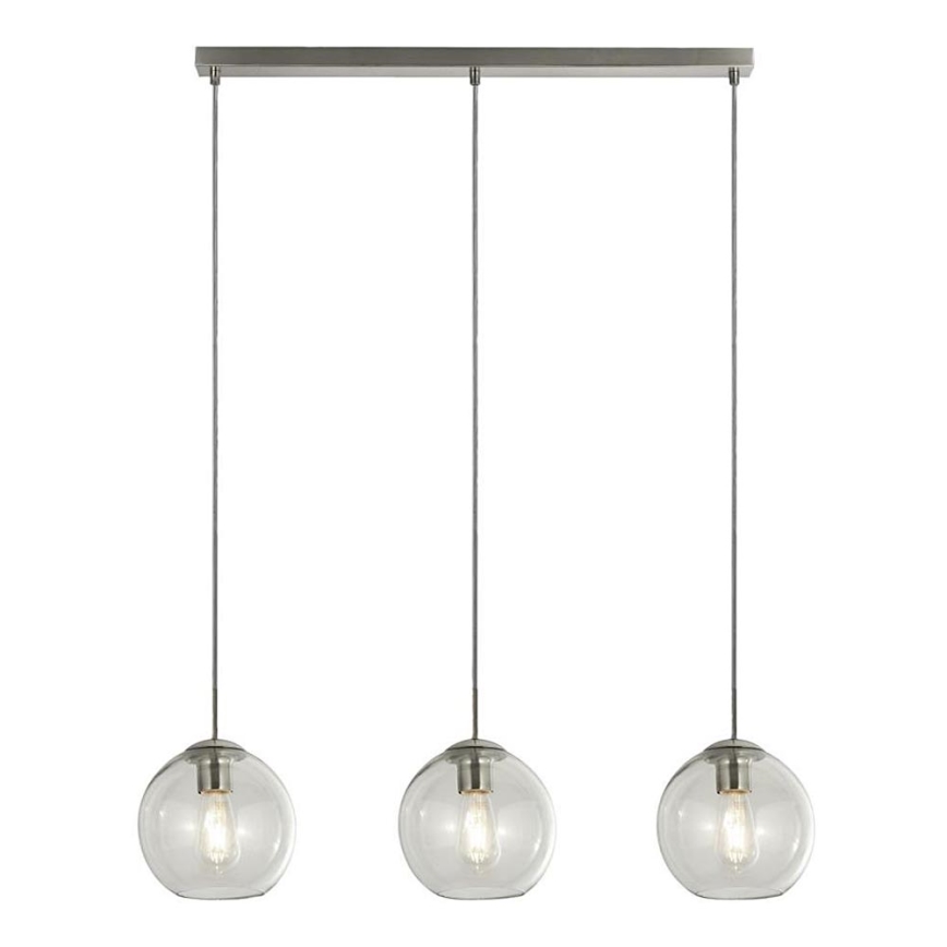 Searchlight - Luster na lanku PENDANT 3xE27/40W/230V matný chróm