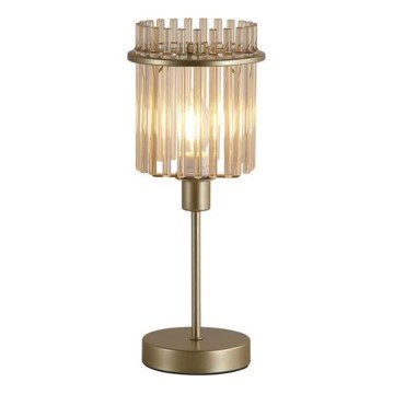 Searchlight - Stolná lampa SWIZZLE 1xE14/60W/230V zlatá
