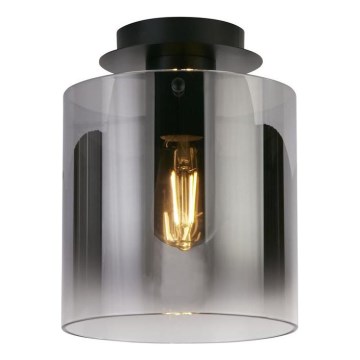 Searchlight - Stropné svietidlo SWEDEN 1xE27/60W/230V pr. 22 cm čierne/dymové