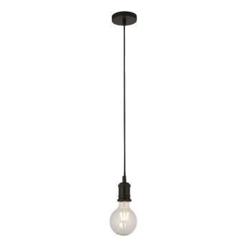 Searchlight - Závesný luster na lane SUSPENSION 1xE27/60W/230V čierna