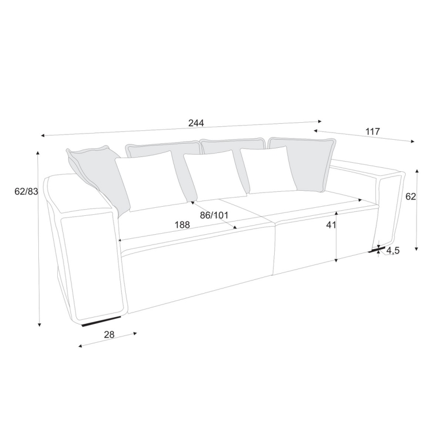 Sedačka BOLZANO hnedá