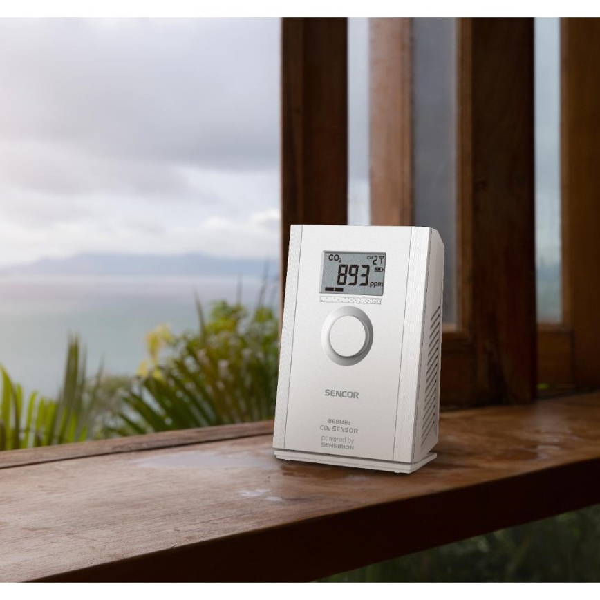 Sencor - Bezdrôtový senzor oxidu uhličitého 5V/3xAA 2000 mAh